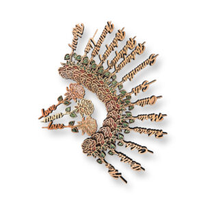 Personalized Laser Cut Wood Flower | Custom Engraved Floral Gift for Her | Valentine's Day, Birthday & Anniversary