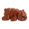 articulated-baby-bear-fidget-toy-poseable-desk-buddy-1 A white and a red-brown articulated bear figure lying side by side on a white background.
