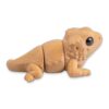 Tan articulated bearded dragon figure shown from behind, highlighting the segmented body.