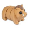 Baby boar figure shown from the back corner next to a leafy sprig