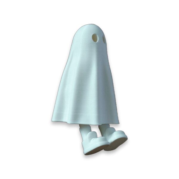 articulated-ghost-fidget-toy-poseable-desk-buddy-3 A small articulated ghost figure standing with booted feet slightly apart.