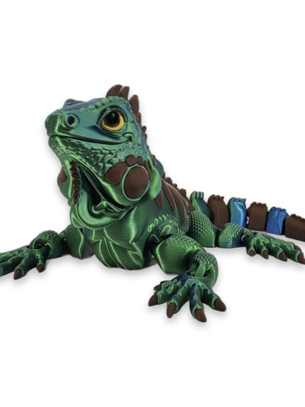 Articulated Iguana, Poseable Fidget Toy and Desk Buddy