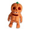 articulated-pumpkin-skeleton-fidget-toy-poseable-desk-buddy-1 Front view of an orange pumpkin-headed skeleton figure with a green stem and articulated limbs.