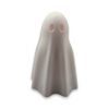 ghost-fidget-figurine-poseable-articulated-desk-buddy-1 A small gray ghost figurine with two oval cutout eyes, standing upright facing forward.