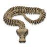 skeleton-snake-fidget-toy-articulated-2 Five skeleton snakes arranged together with one head resting on a small rock base.